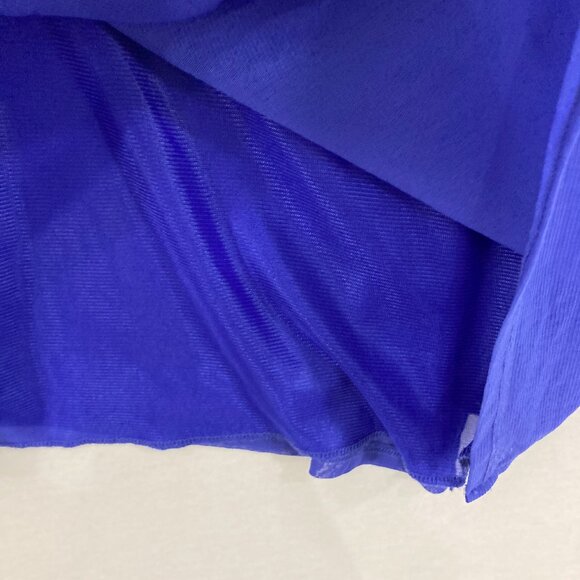 Susan Graver size 3X Blue Violet White Floral Embroidered Feminine Stretch Top - Picture 7 of 9